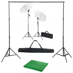 Gossi kit studio foto cu fundal, lampi si umbrele