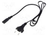 Cablu CEE 7/16 2x0,5mm2 cu mufă IEC C7 mamă 1,2m negru POS