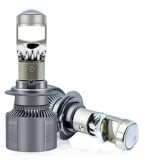 Set 2 Becuri LED H7 cu Lupa, BZRSH, 220W, 12V, 30000 Lm, 89 x 33 mm, fara eroare