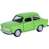 Macheta Trabant 601 verde 1:34 Welly metal cu usi deschise si mecanism pull back