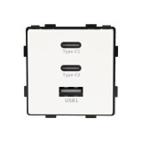 Cumpara ieftin Modul Priza Fast Charge 65W - USB-A + 2 x USB-C LUXION SmartElectro IntelligentHouse