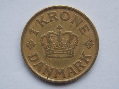 1 KRONE 1925 DANEMARCA foto