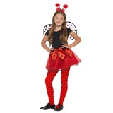 Cumpara ieftin Set costum buburuza pentru fete Universala 5-7 ani, Kidmania