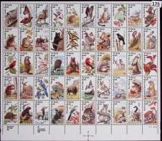 usa 1987 -ANIMALE-PASARI-Coala de 50 timbre cu valoarea de 22C MNH