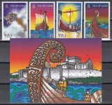 Isle of Man 1998 - Corăbiile Wikingilor, Serie + Coliță, MNH