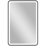 HOMCOM Oglindă de baie LED 90 x 60 cm, lumini, 3 culori, reglabilă, funcție memorie, orizontală și verticală, negru | Aosom Romania