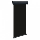 Copertina laterala balcon Gossi, 80 x 250 cm, retractabila, protectie UV, montaj perete/tavan, negru