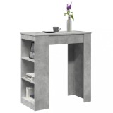 VidaXL Masă de bar cu rafturi gri beton 95x47x103,5 cm lemn prelucrat