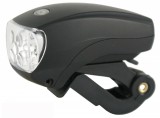 Far Bicicleta Compact 5 LED-uri, Lumina Alba, Negru, Prindere Rapida - Include Baterii AAA