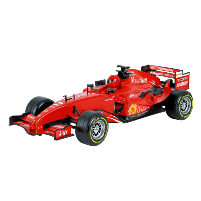 Vehicul Jucărie Formula 1 Friction, 1:24, Roșu și Argintiu, Plastic, Set 2 Bucăți