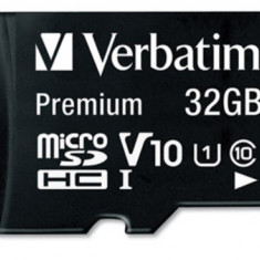 Card de memorie Verbatim 44083, microSDHC, 32 GB, Clasa 10 + Adaptor SD
