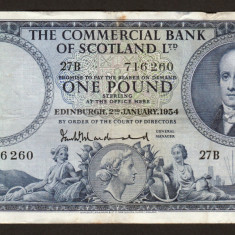 Scotia 1 Pound The Commercial Bank of Scotland s716260 1954