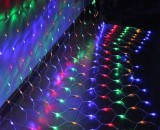 Instalatie de Craciun plasa interconectabila, perdea alb calda, 1.5 m x 1.5 m, 120 leduri, 6007WW, Gimihome