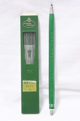Creion mecanic A. W. Faber Castell 9400 2H + 10 mine H - lot 1 foto