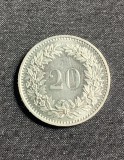 Moneda 20 rappen 1976 Elvetia