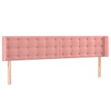 Cumpara ieftin Tablie de pat cu aripioare roz 163x16x78/88 cm catifea