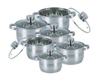 Set oale din inox 12 piese Bohmann + polonic foto