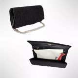 Cumpara ieftin Geanta mica, plic seara pentru ocazii si petreceri, 20 x 10 cm, Magrot B-33 - Negru