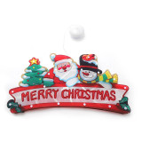Decoratiune de Craciun pentru fereastra Flippy, Merry Christmas, cu LED-uri, 24 cm, alb cald