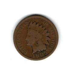 SUA 1905 - 1 cent Indian Head, circulata