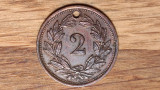 Elvetia - moneda de colectie raruta - 2 rappen 1919 B - bronz - a fost medalion