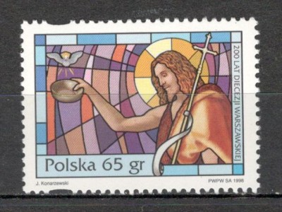Polonia.1998 200 ani Dioceza Varsovia-Vitraliu MP.336 foto