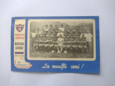 Calendar de buzunar fodbal Minerul Cavnic 1980 foto