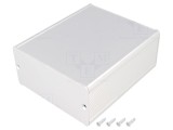 Carcasa FISCHER ELEKTRONIK cu panou, Aluminiu, Gri, Serie TUF, Model TUF 105 52 120 ME, Dimensiuni 105x120x52 mm