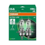 Set 2 Becuri 12V H4 Blister Osram Ultra Life