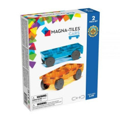 MAGNA-TILES Extensie, 2 masinute Albastru si Portocaliu