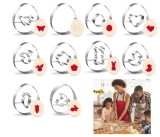 Cumpara ieftin Set 10 forme biscuiti , inox alimentar, motive Paste (iepure, ou, randunica, morcov etc.) 6,8, cm
