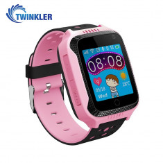 Ceas Smartwatch Pentru Copii Twinkler TKY-Q529 cu Functie Telefon, Localizare GPS, Camera, Pedometru, SOS, Lanterna, Joc Matematic - Roz, Cartela SIM foto