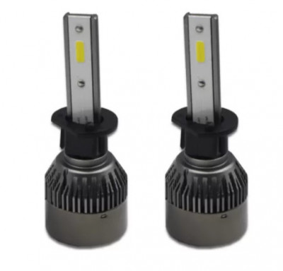 Set 2 becuri LED auto F2 H1, 100W, ventilator, 6000K, 12000LM foto