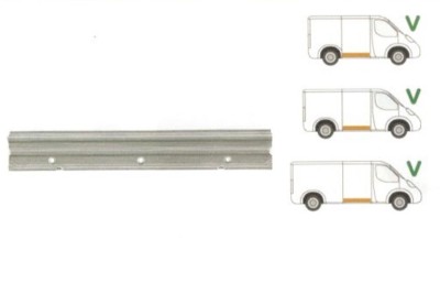 Intaritura prag lateral Mercedes 207-410 1977-1995 Model Scurt/Mijlociu/Lung , partea Dreapta, Inferioara, Lung, L=1314mm, Din Mijloc, foto