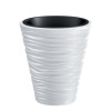 Ghiveci decorativ Prosperplast Sand, rotund, alb, 34.5x38.5 cm, plastic, interior/exterior