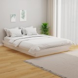 VidaXL Cadru de pat, alb, 120x200 cm, lemn masiv de pin