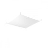 Lustră De Tavan Luna Albă, Țesătură, 4 Becuri, Dreptunghiulară, Minimalistă, De Interior