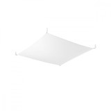Lustră De Tavan Luna Albă, Țesătură, 4 Becuri, Dreptunghiulară, Minimalistă, De Interior
