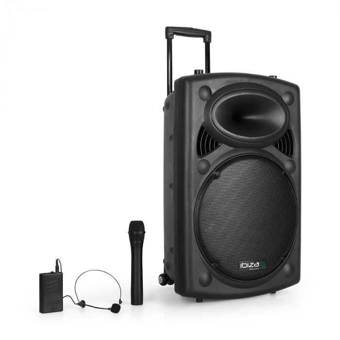 Ibiza Sistem Audio Portabil Port15 VHF-Bluetooth USB SD Ibiza Sistem Audio Portabil Port15 VHF-Bluetooth USB SD