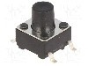 Microintrerupator 6x6mm, OFF-(ON), SPST-NO, NINIGI -