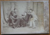 Cumpara ieftin Foto pe carton gros , Duschek , Bucuresti , 1878 , autografe