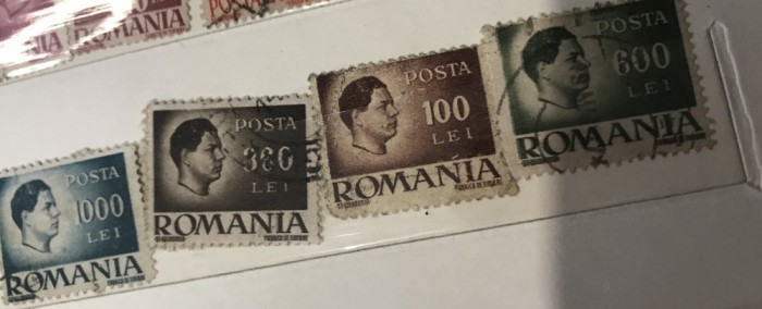 Timbre Mihai patru valori