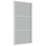 Usa de interior, 102,5x201,5 cm, alb, sticla mata si aluminiu