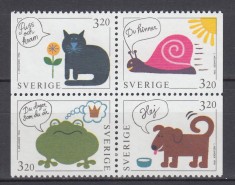 SUEDIA 1994 CUM GANDESC ANIMALELE SERIE MNH foto