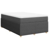 Cumpara ieftin Pat box spring cu saltea, gri inchis, 120x200 cm, textil