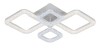 Lustra LED Cristale 104w, patrate, telecomanda, wifi 2.4G, lumina/rece/calda/neutra, intensitate reglabila