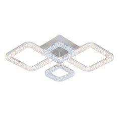 Lustra LED Cristale 104w, patrate, telecomanda, wifi 2.4G, lumina/rece/calda/neutra, intensitate reglabila