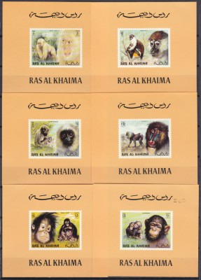 DB1 Fauna Ras al Khaima Maimute 6 SS de lux MNH foto