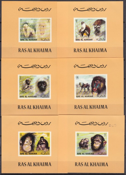 DB1 Fauna Ras al Khaima Maimute 6 SS de lux MNH