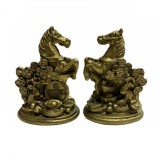 Cai aurii din rasina 2/set 7,5 cm